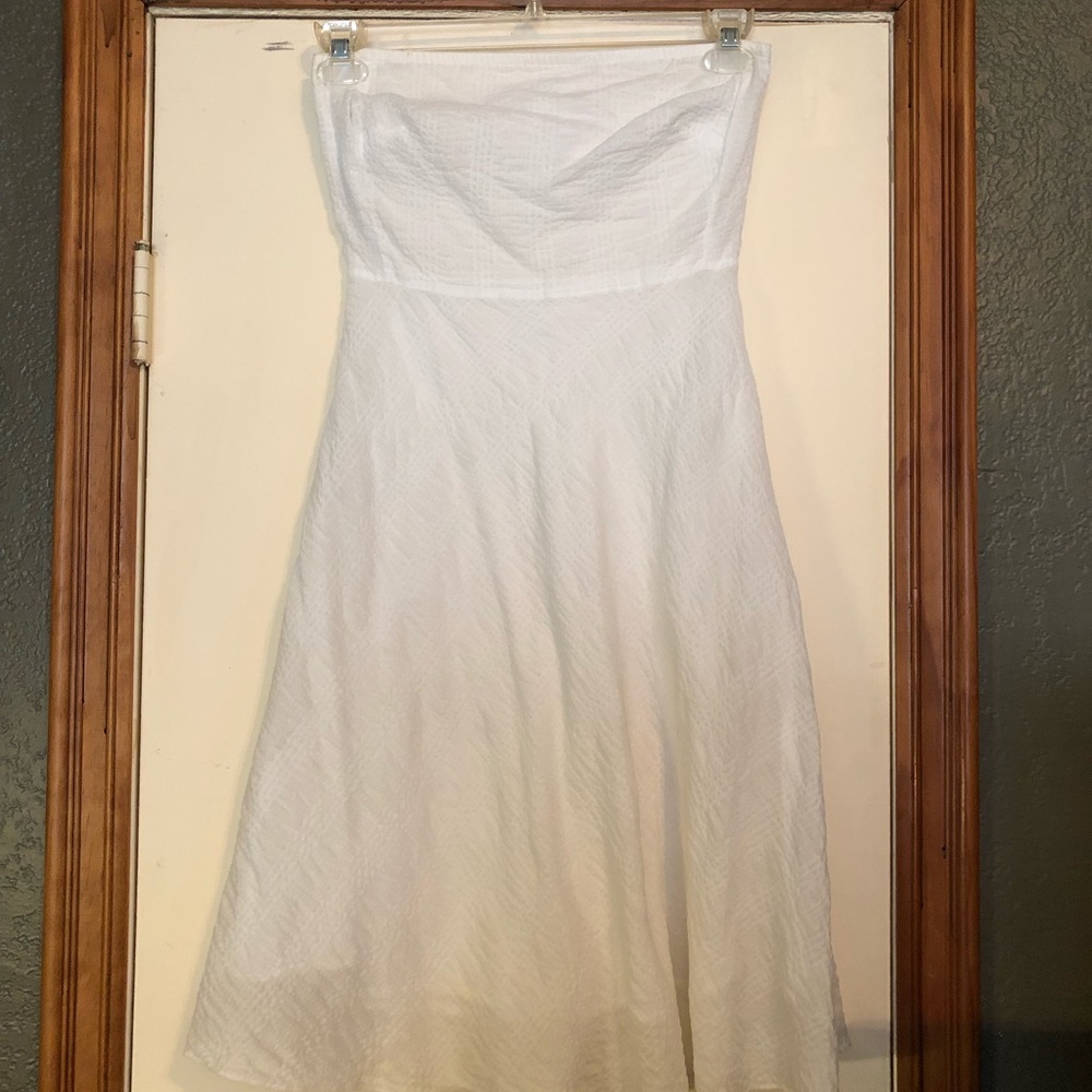 Jcrew tube white dress
